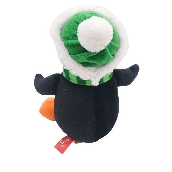 Gitzy 15” Penguin W/ Green Winter Scarf‎ & Hat Stuffed Animal Plush Holiday Xmas - Picture 3 of 6